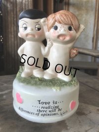70s Vintage Kim Casali LOVE IS FOR SHARING Ceramic Music box (B775)