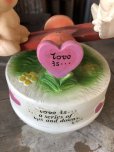 画像12: 70s Vintage Kim Casali LOVE IS FOR SHARING Ceramic Music box (B774)