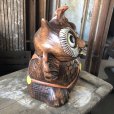 画像7: 60s Vintage Wise Winking Waving Owl Cookie Jar (B776)