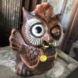 画像15: 60s Vintage Wise Winking Waving Owl Cookie Jar (B776)