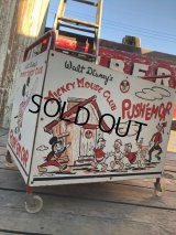 50s Vintage Disney Mickey Mouse Club Push'Em Car Toy Box (B778)