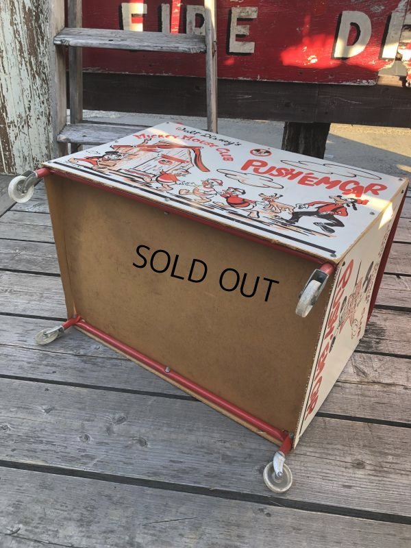 画像12: 50s Vintage Disney Mickey Mouse Club Push'Em Car Toy Box (B778)