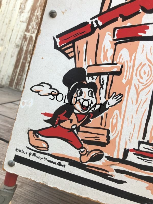 画像13: 50s Vintage Disney Mickey Mouse Club Push'Em Car Toy Box (B778)