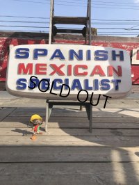 Vintage Advertising SPANISH MEXICAN SPECIALIST Store Display Sign (B779)