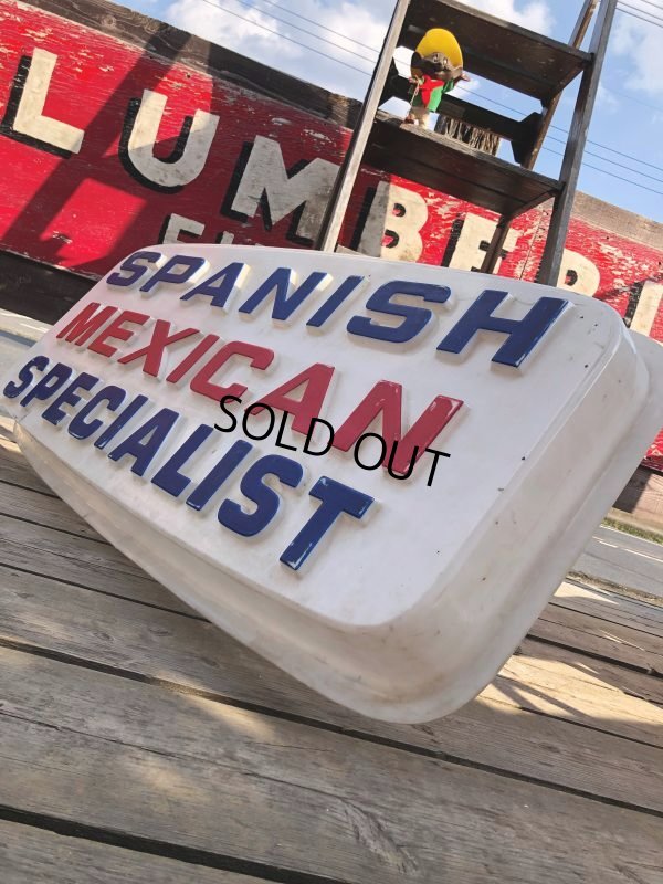 画像4: Vintage Advertising SPANISH MEXICAN SPECIALIST Store Display Sign (B779)