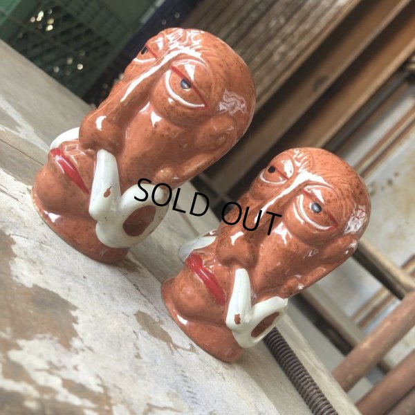 画像8:  Vintage Hawaiiana Bali Hai Shelter Island Restaurant Mr. Bali Hai Tiki S&P Shaker (B787)