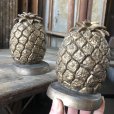 画像1: Vintage Hawaiiane Pineapple Brass Meta Bookends Matching Pair (B782) (1)