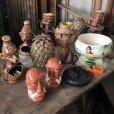 画像9: Vintage Hawaiiana Tiki Wooden Candle Holder SET (B780)