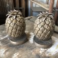 画像7: Vintage Hawaiiane Pineapple Brass Meta Bookends Matching Pair (B782)