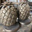 画像6: Vintage Hawaiiane Pineapple Brass Meta Bookends Matching Pair (B782)