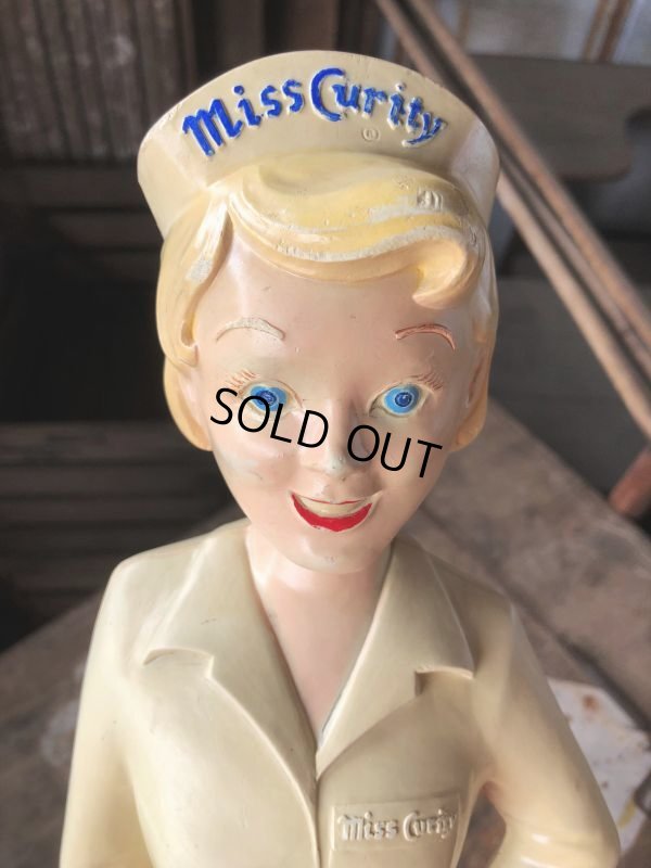 画像23: 50s Vintage Advertising Miss Curity Counter Display Statue Figure 48cm (B798)