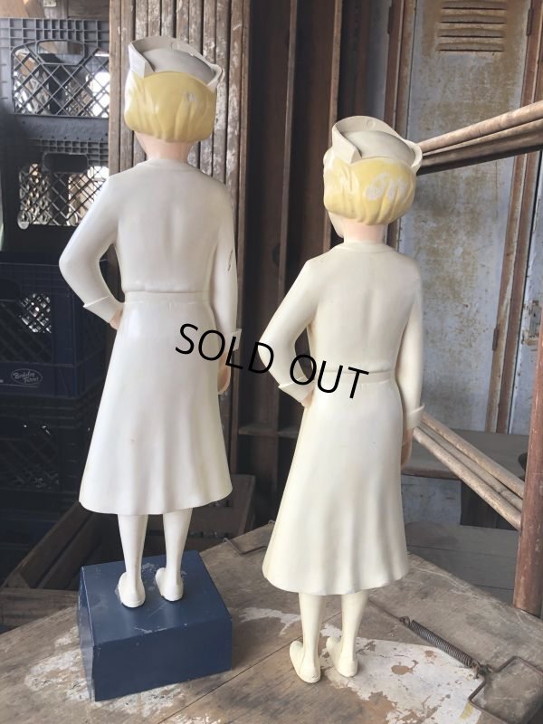 画像25: 50s Vintage Advertising Miss Curity Counter Display Statue Figure 53cm (B797)