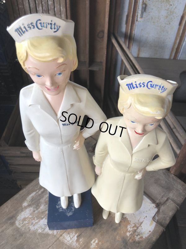 画像27: 50s Vintage Advertising Miss Curity Counter Display Statue Figure 53cm (B797)