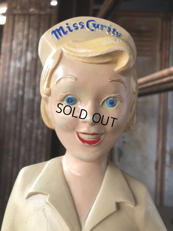 画像24: 50s Vintage Advertising Miss Curity Counter Display Statue Figure 48cm (B798)