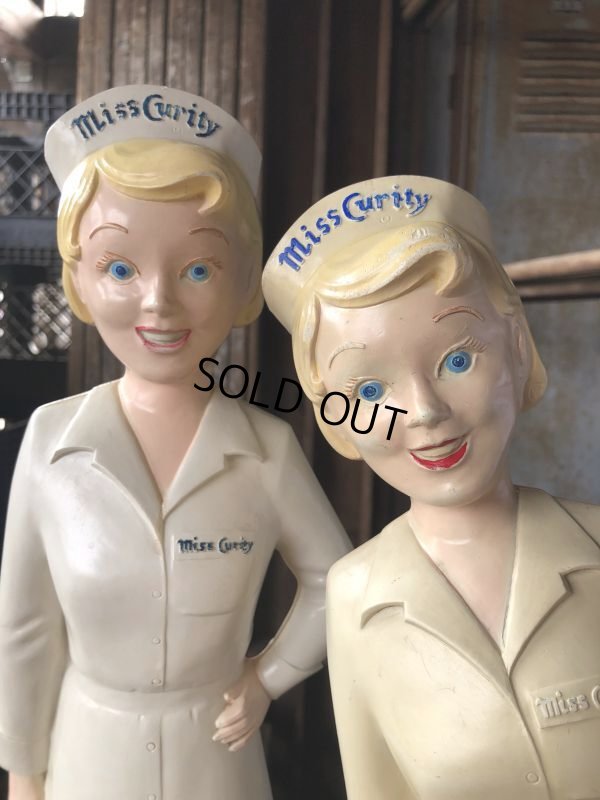 画像22: 50s Vintage Advertising Miss Curity Counter Display Statue Figure 53cm (B797)