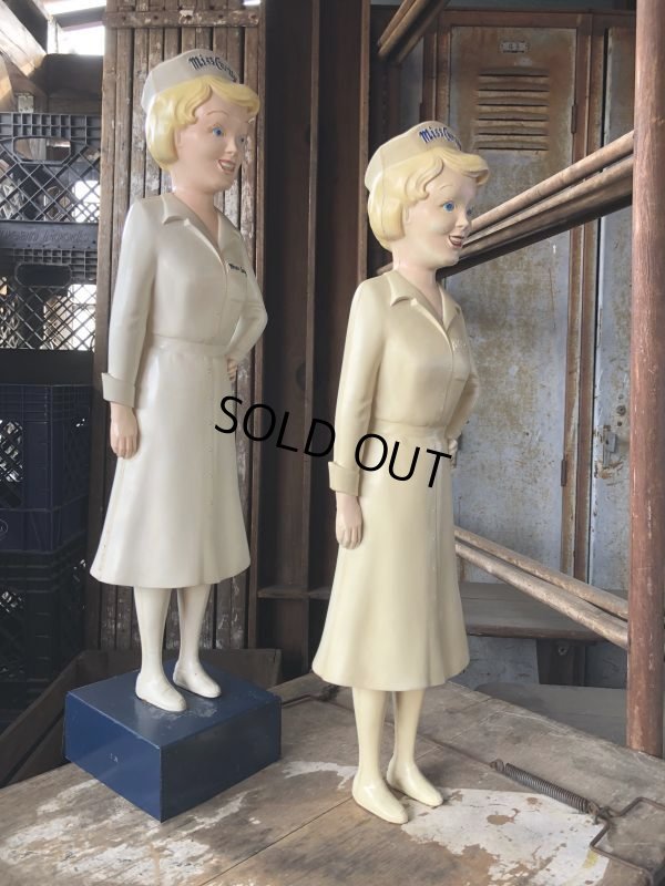画像26: 50s Vintage Advertising Miss Curity Counter Display Statue Figure 53cm (B797)