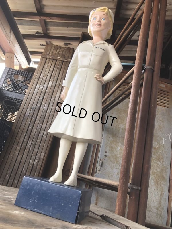 画像21: 50s Vintage Advertising Miss Curity Counter Display Statue Figure 53cm (B797)