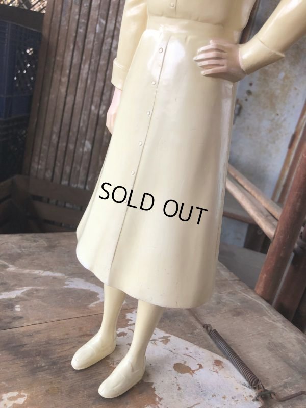 画像15: 50s Vintage Advertising Miss Curity Counter Display Statue Figure 48cm (B798)