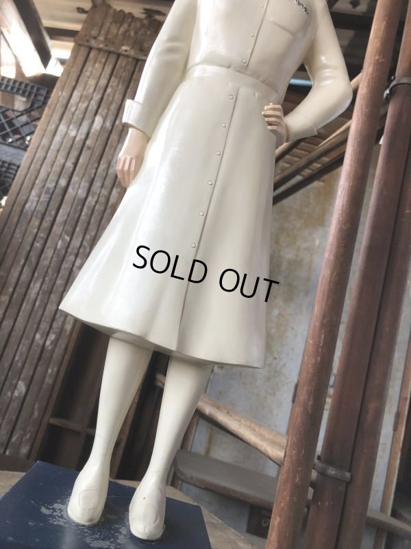 画像14: 50s Vintage Advertising Miss Curity Counter Display Statue Figure 53cm (B797)