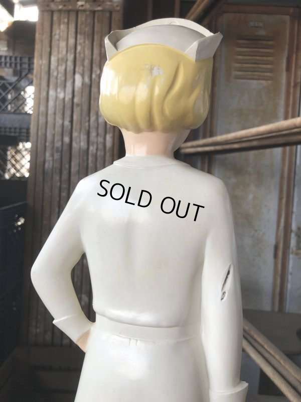 画像12: 50s Vintage Advertising Miss Curity Counter Display Statue Figure 53cm (B797)