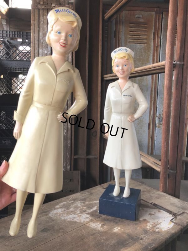 画像25: 50s Vintage Advertising Miss Curity Counter Display Statue Figure 48cm (B798)