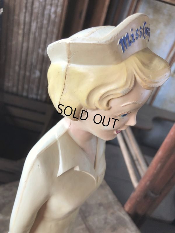 画像13: 50s Vintage Advertising Miss Curity Counter Display Statue Figure 48cm (B798)