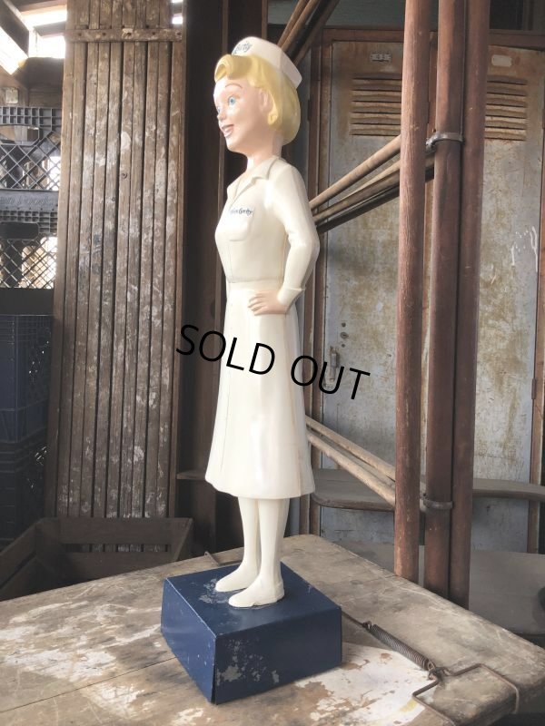 画像7: 50s Vintage Advertising Miss Curity Counter Display Statue Figure 53cm (B797)