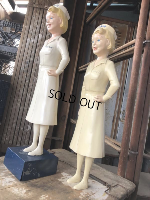 画像29: 50s Vintage Advertising Miss Curity Counter Display Statue Figure 48cm (B798)