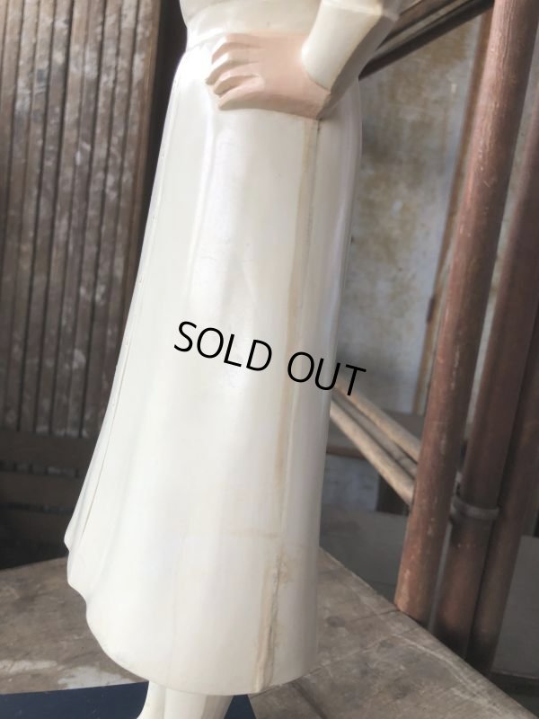 画像13: 50s Vintage Advertising Miss Curity Counter Display Statue Figure 53cm (B797)