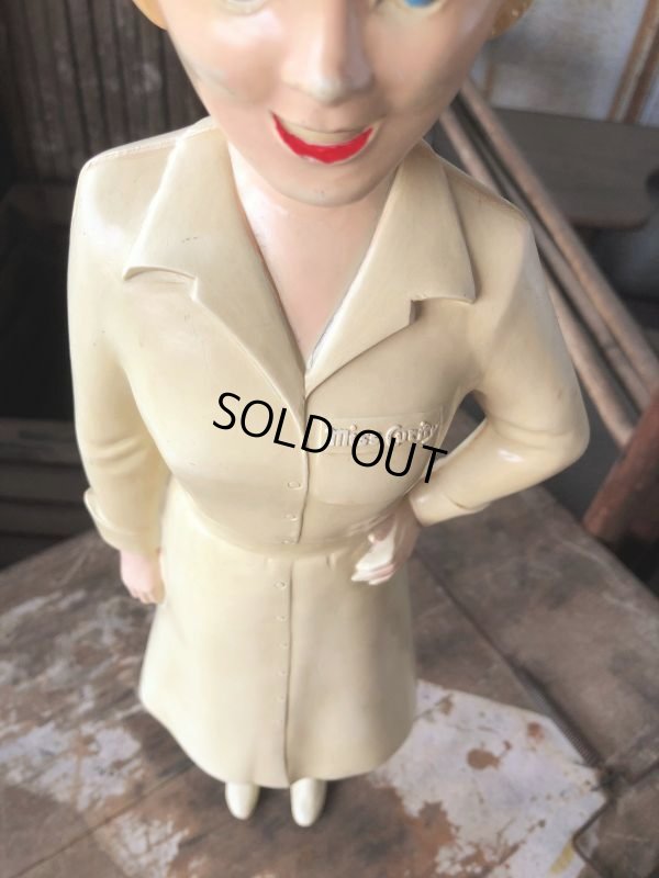 画像18: 50s Vintage Advertising Miss Curity Counter Display Statue Figure 48cm (B798)