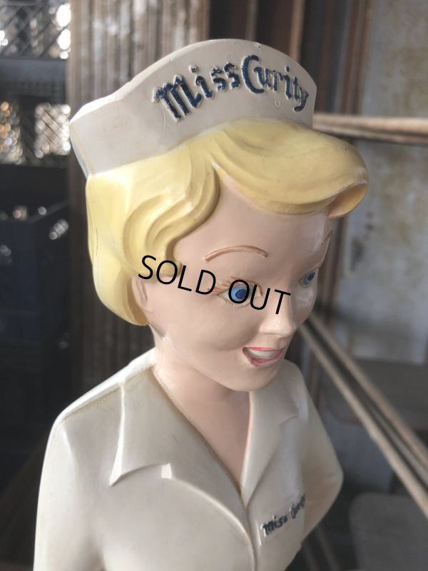 画像16: 50s Vintage Advertising Miss Curity Counter Display Statue Figure 53cm (B797)