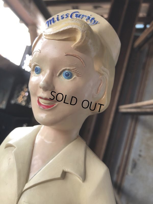 画像4: 50s Vintage Advertising Miss Curity Counter Display Statue Figure 48cm (B798)