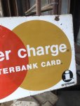 画像7: 60s Vintage MASTER CHARGE The Interbank Store Display Double Sided Metal Sign (B809)