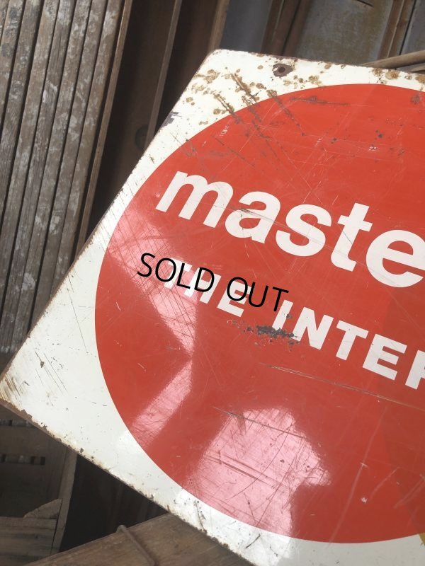 画像15: 60s Vintage MASTER CHARGE The Interbank Store Display Double Sided Metal Sign (B809)