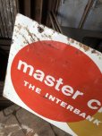 画像16: 60s Vintage MASTER CHARGE The Interbank Store Display Double Sided Metal Sign (B809)