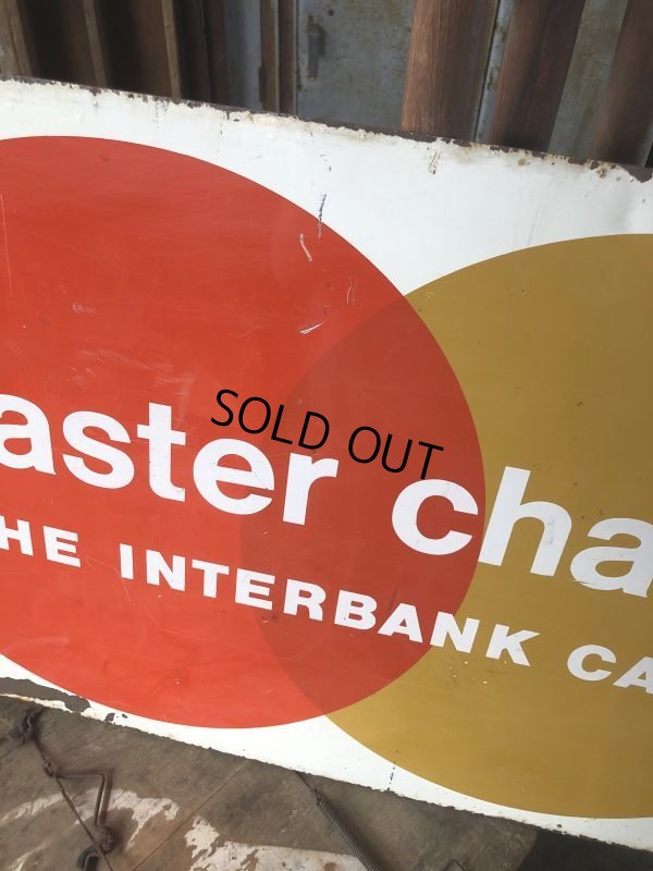 画像6: 60s Vintage MASTER CHARGE The Interbank Store Display Double Sided Metal Sign (B809)