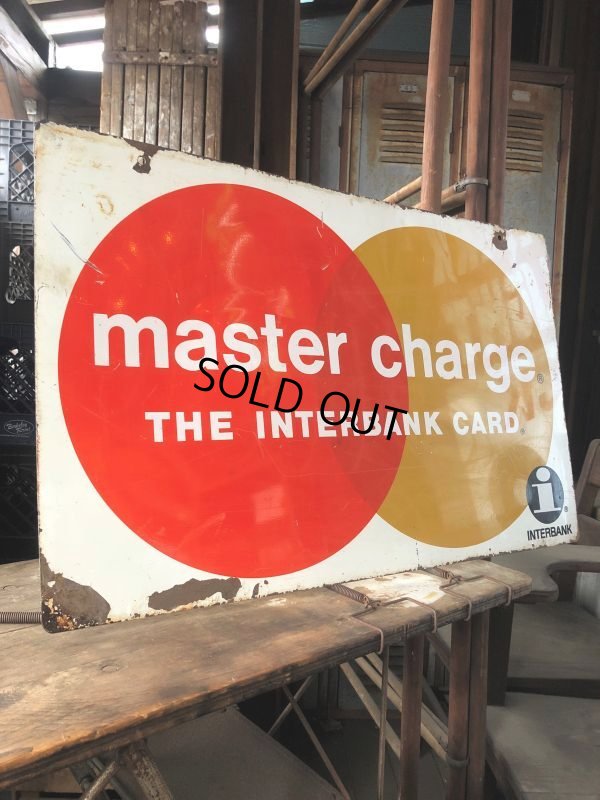 画像9: 60s Vintage MASTER CHARGE The Interbank Store Display Double Sided Metal Sign (B809)