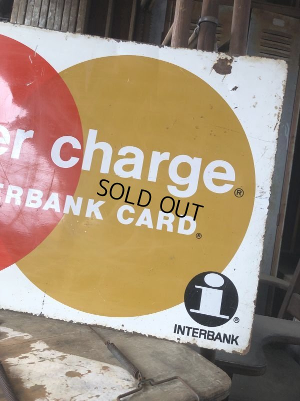画像8: 60s Vintage MASTER CHARGE The Interbank Store Display Double Sided Metal Sign (B809)