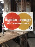 画像1: 60s Vintage MASTER CHARGE The Interbank Store Display Double Sided Metal Sign (B809) (1)