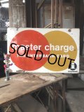 60s Vintage MASTER CHARGE The Interbank Store Display Double Sided Metal Sign (B809)