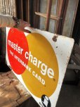 画像12: 60s Vintage MASTER CHARGE The Interbank Store Display Double Sided Metal Sign (B809)