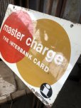 画像18: 60s Vintage MASTER CHARGE The Interbank Store Display Double Sided Metal Sign (B809)