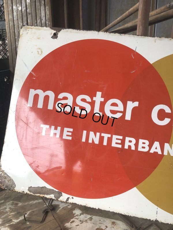 画像4: 60s Vintage MASTER CHARGE The Interbank Store Display Double Sided Metal Sign (B809)