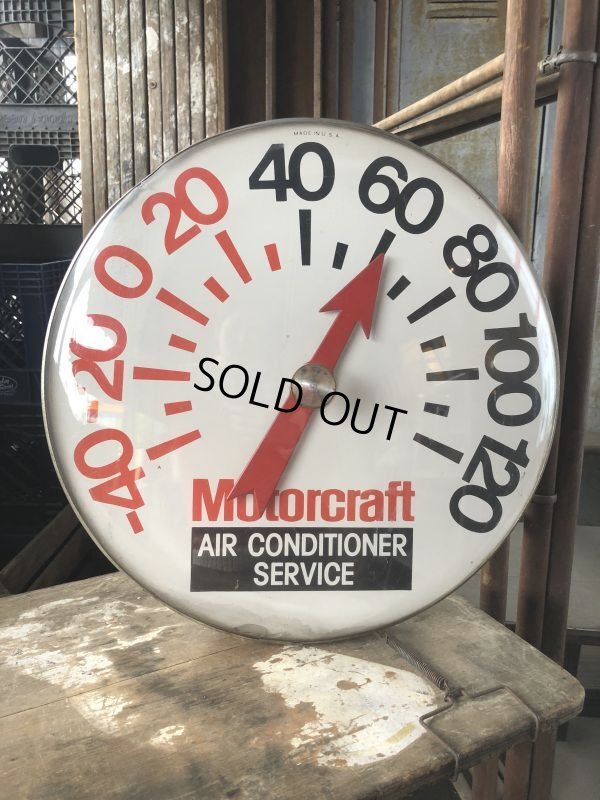 画像1: 70s Vintage FORD Motorcraft AIR CONDITIONER SERVICE 18" Thermometer (B810)
