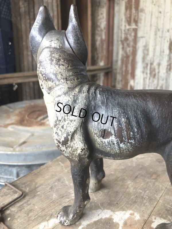 画像10: Antique Cast Iron Boston Terrier Doorstop Statue (B818)