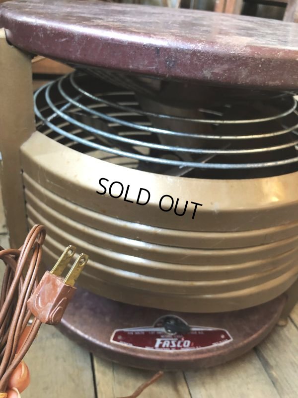 画像14: Vintage FASCO Ottoman Stool Floor Circular Fan (B828)