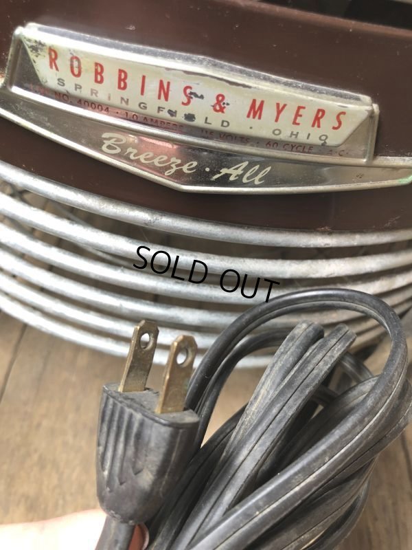 画像15: Vintage ROBBINS & MYERS Ottoman Stool Floor Circular Fan (B829)