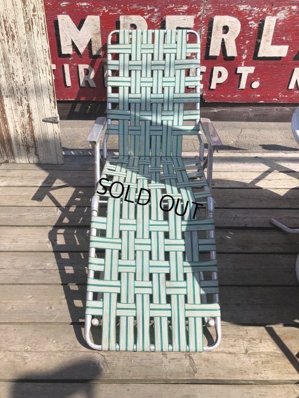 画像5: 60s Vintage Folding Lawn Chair Long (B835)