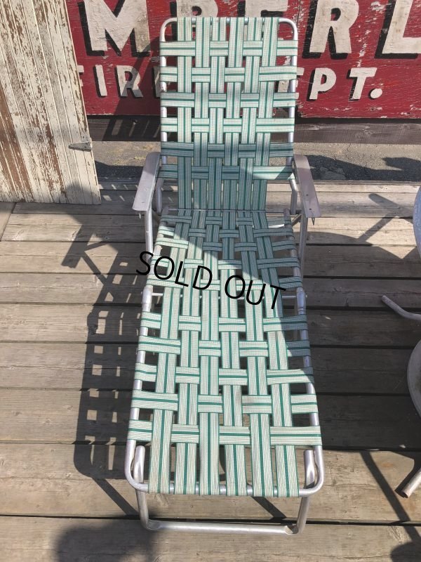 画像2: 60s Vintage Folding Lawn Chair Long (B835)