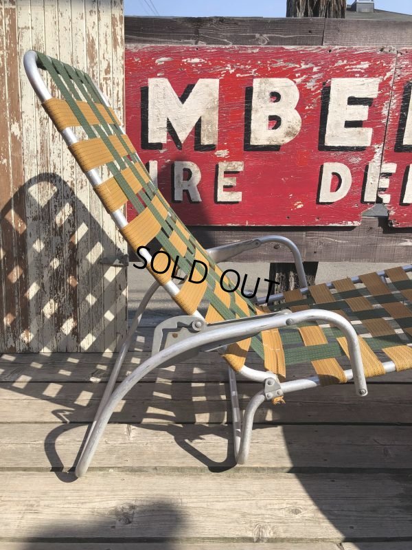 画像7: 60s Vintage Folding Lawn Chair Long (B834)